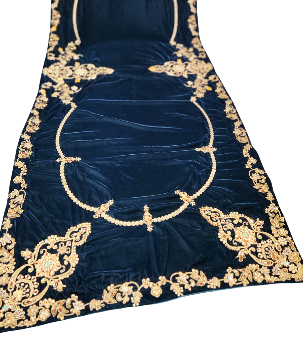 Luxury Black Velvet Shawl