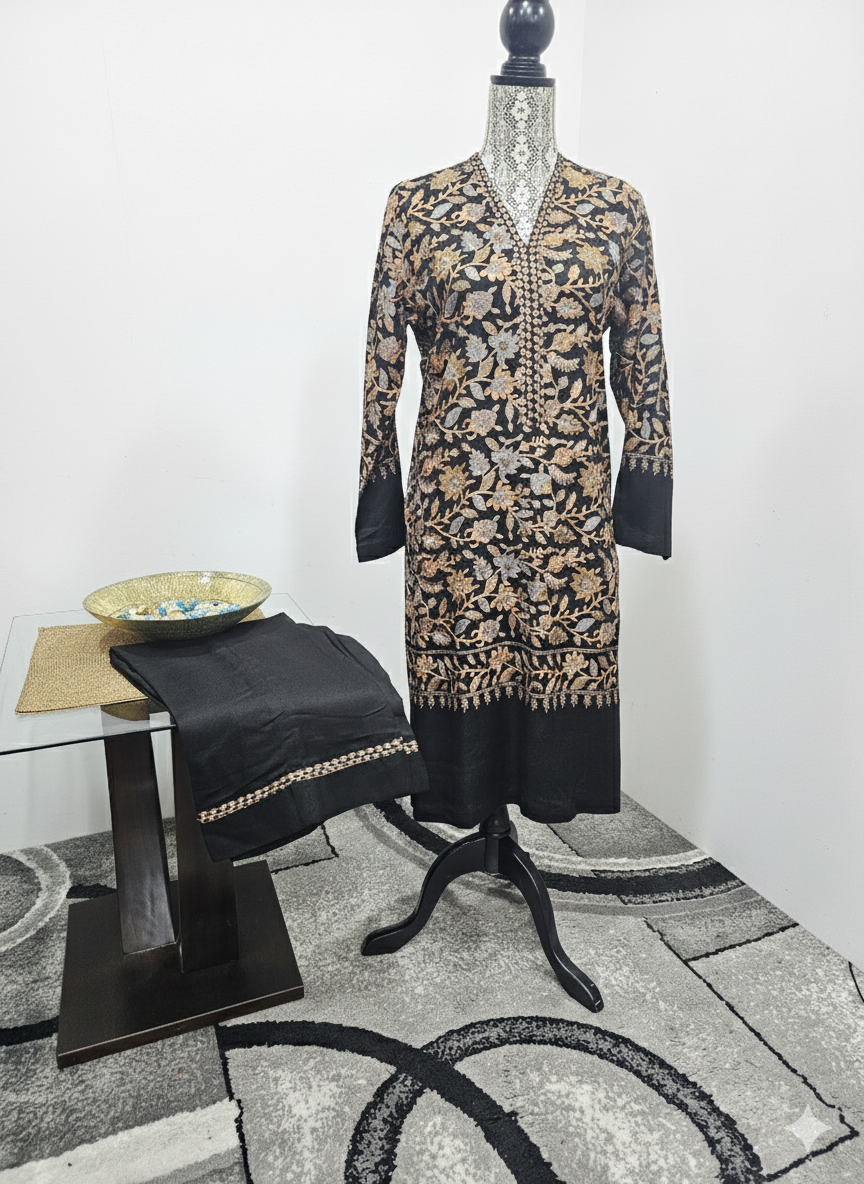 Pashmina embroidery cord set