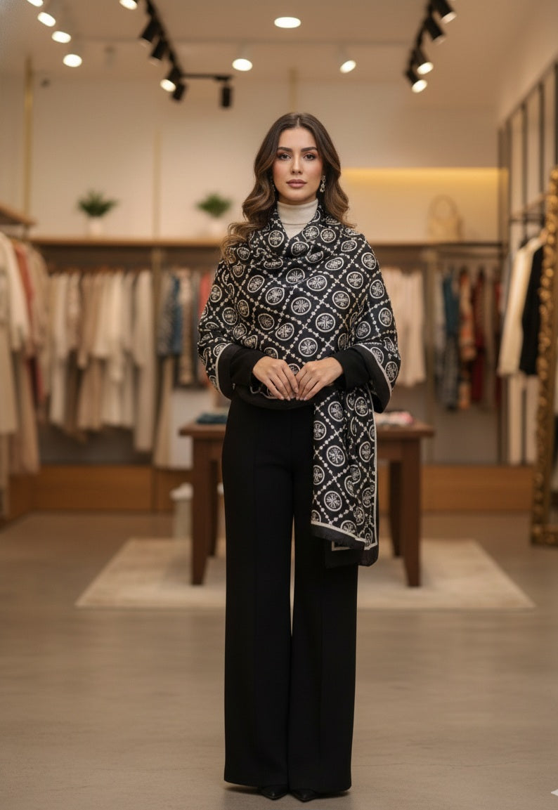 Multi designer wear silk scarf