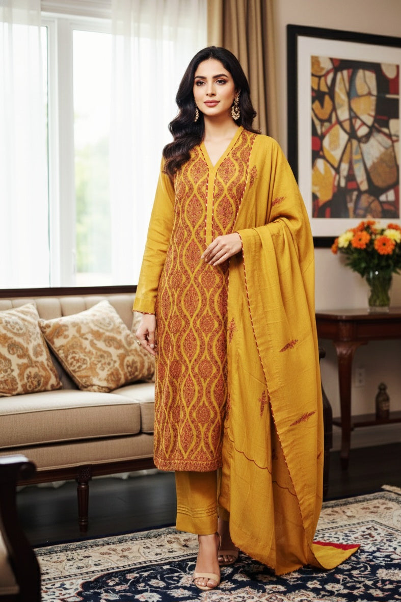 Sami pure pashmina embroidery suit