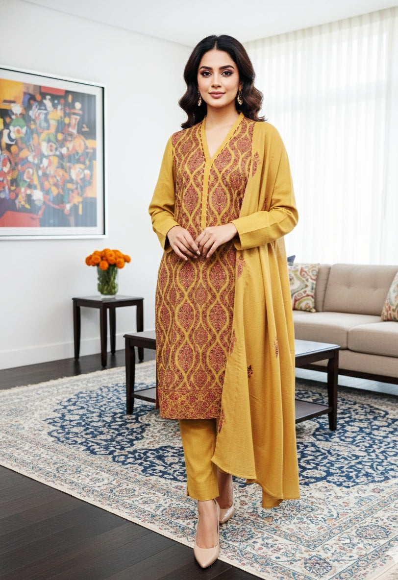 Sami pure pashmina embroidery suit