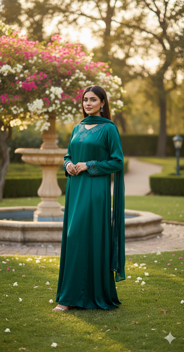 Pure shamos silk long dress