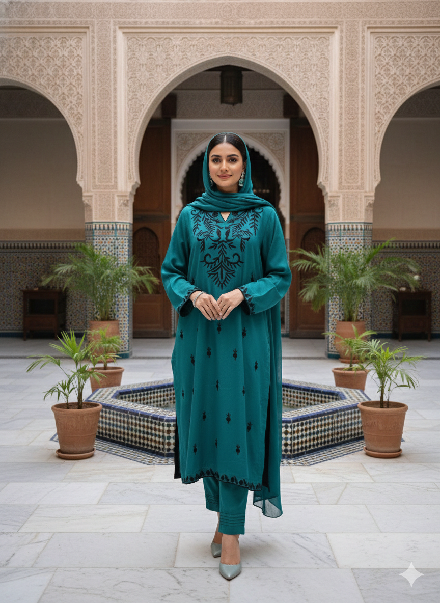 Karandi embroidery suit