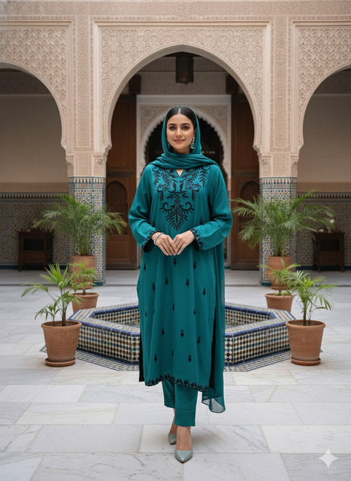 Karandi embroidery suit