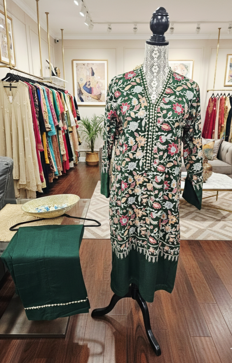 Pashmina embroidery cord set