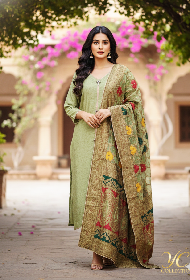 Silk partywear dress