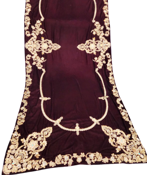 Luxury Black Velvet Shawl