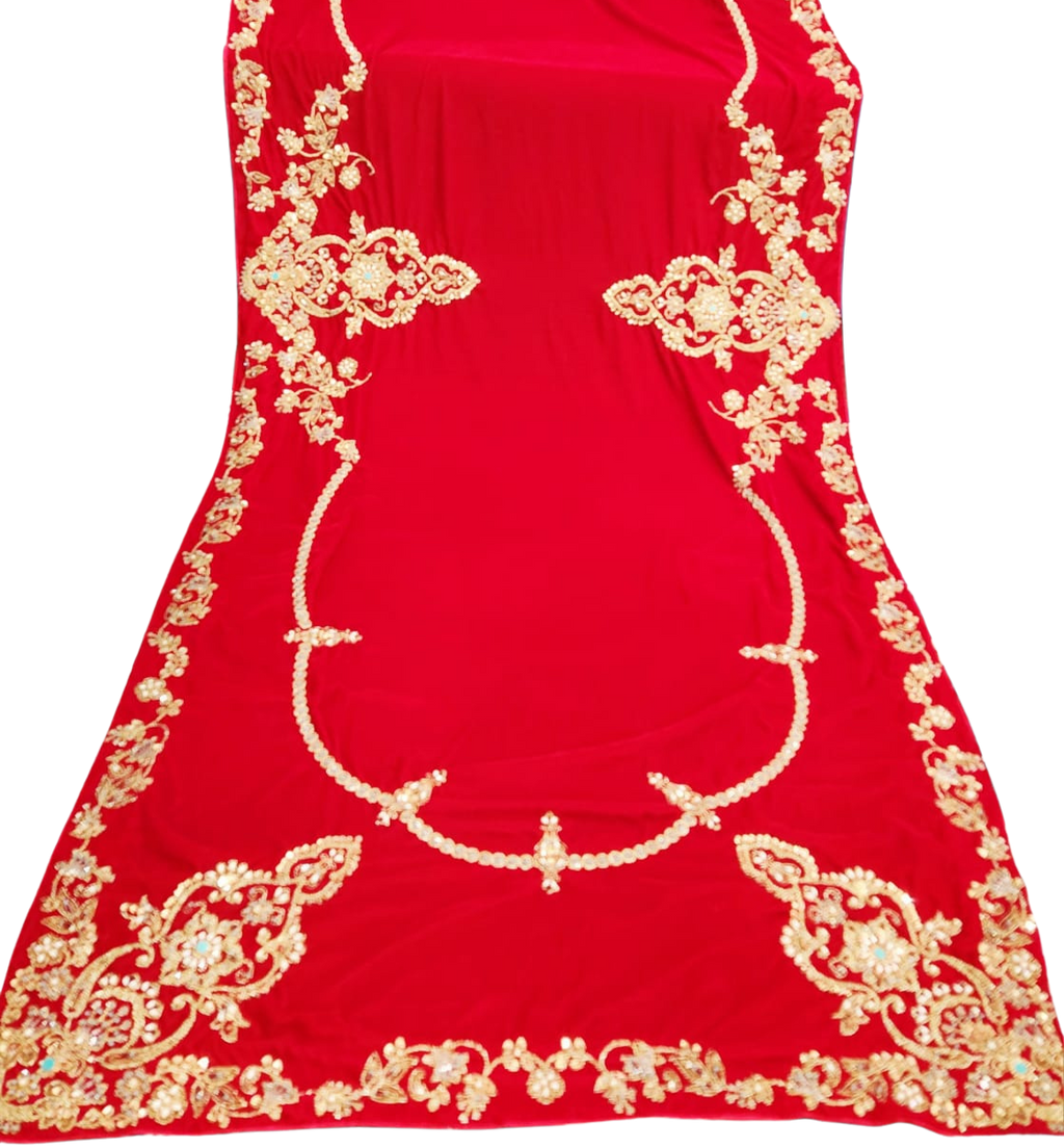 Luxury Black Velvet Shawl