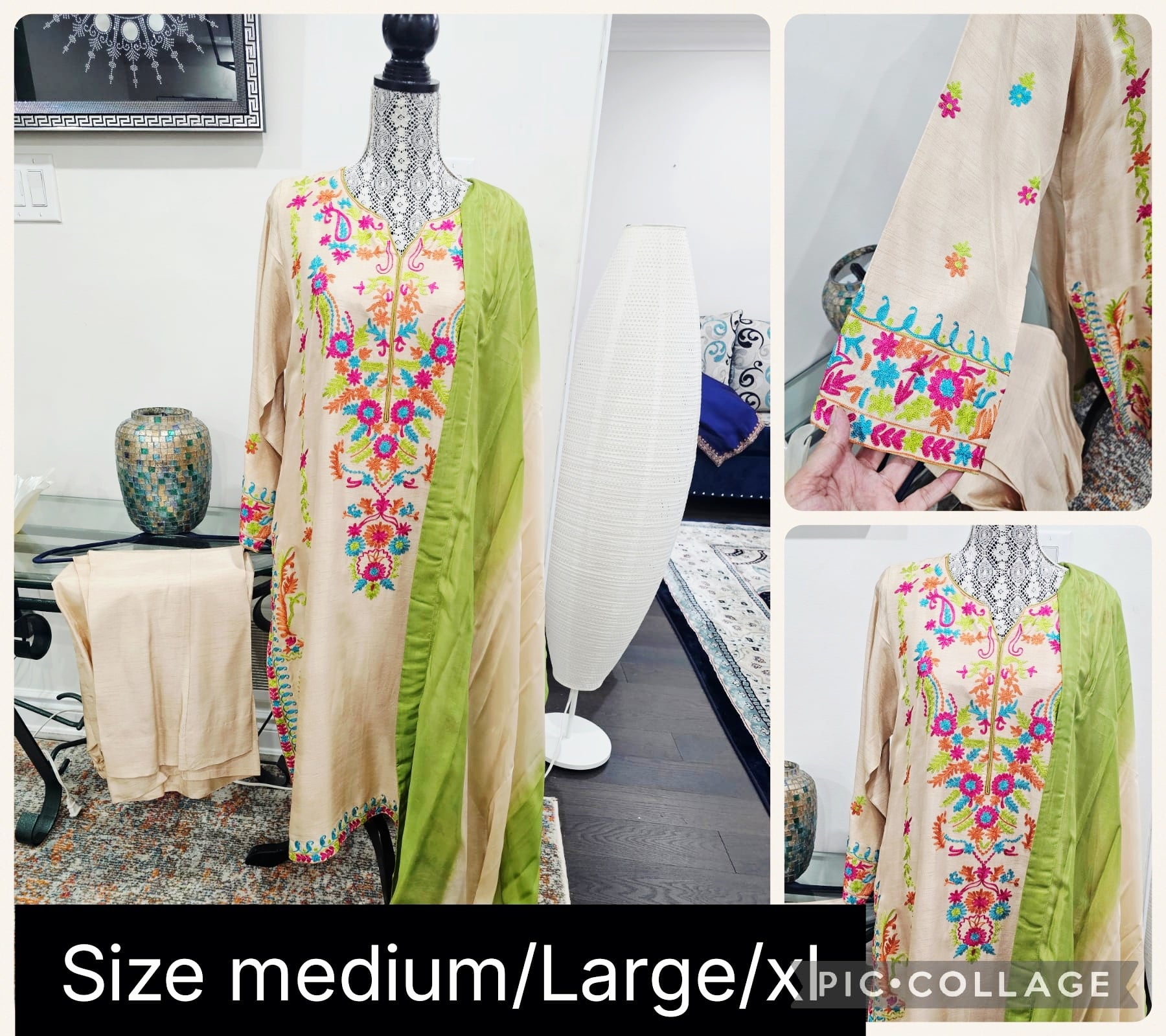 Pure Korean raw silk suit