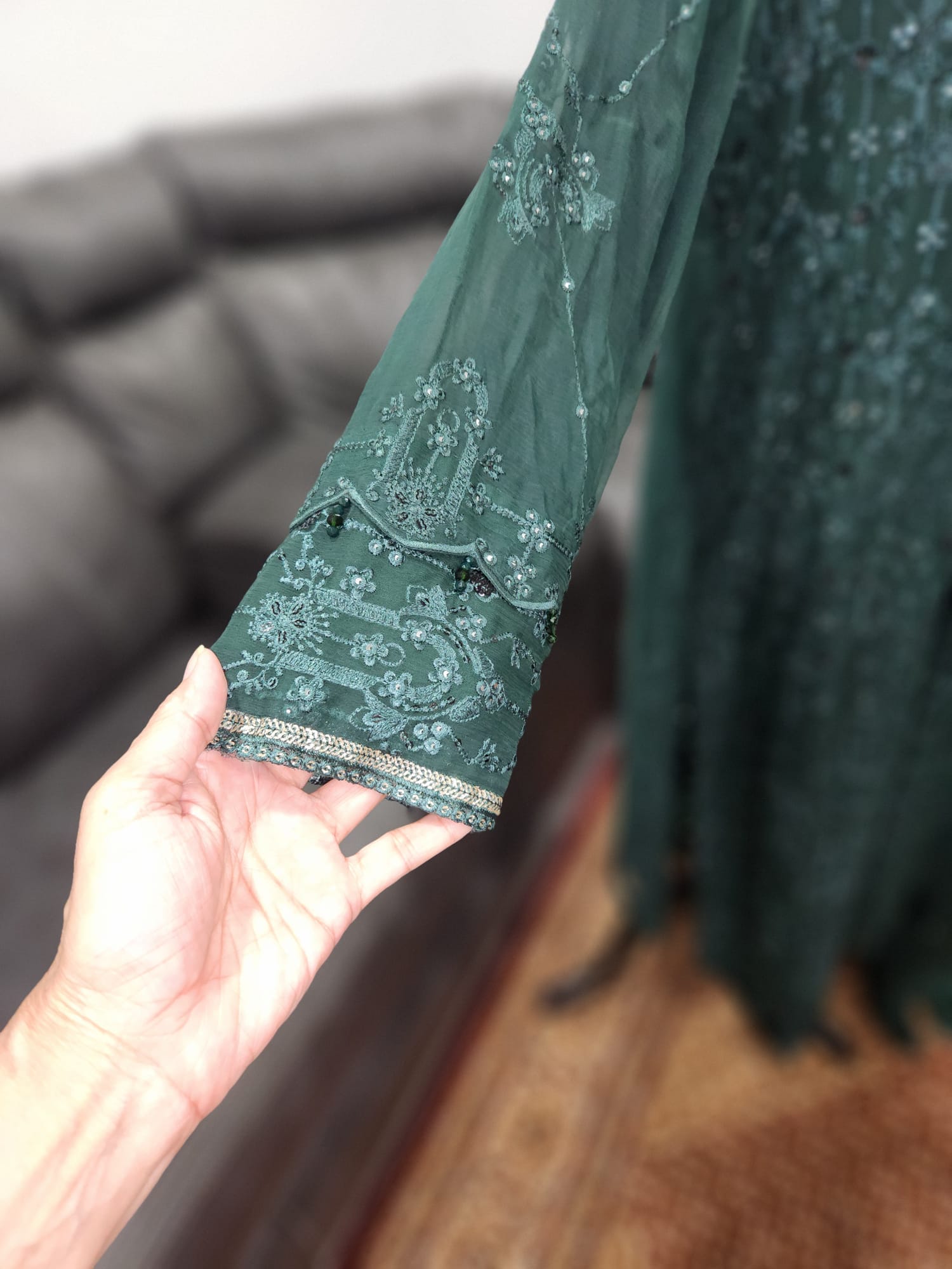 Pure chiffon partywear dress