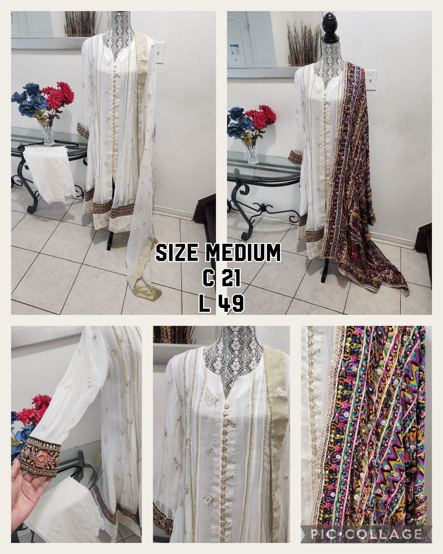 Pure chiffon Anarkali dress