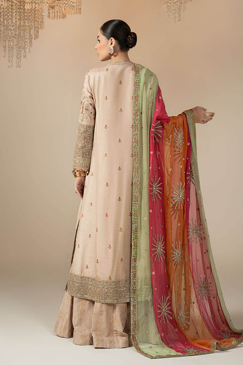 3 Piece Embroidered Raw Silk Suit