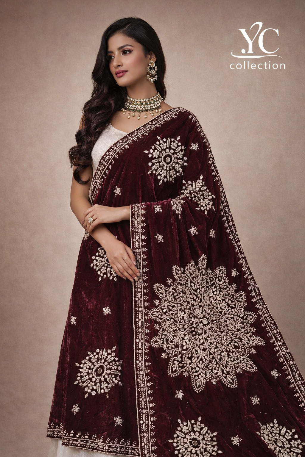 Valvet partywear shawls