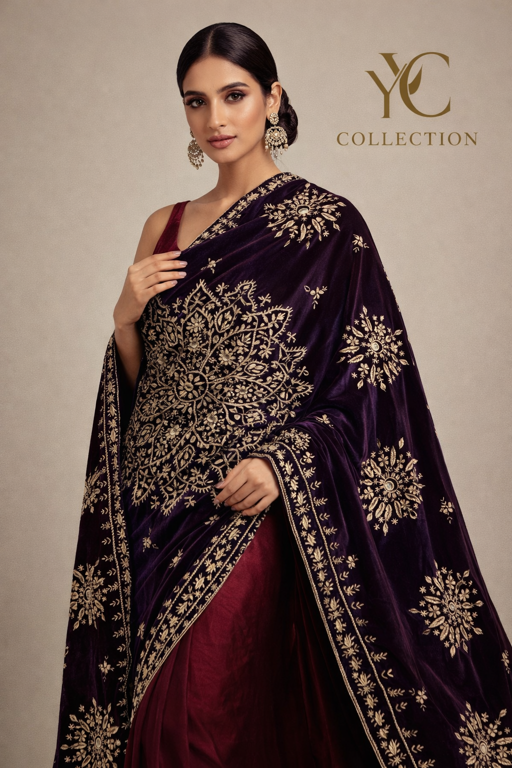 Valvet partywear shawls