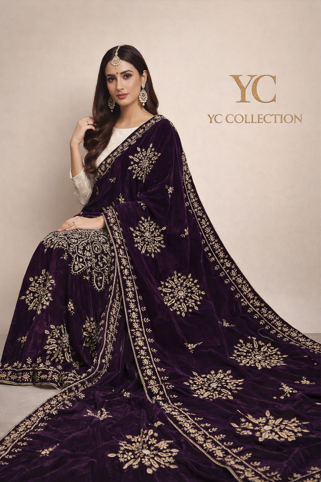 Valvet partywear shawls